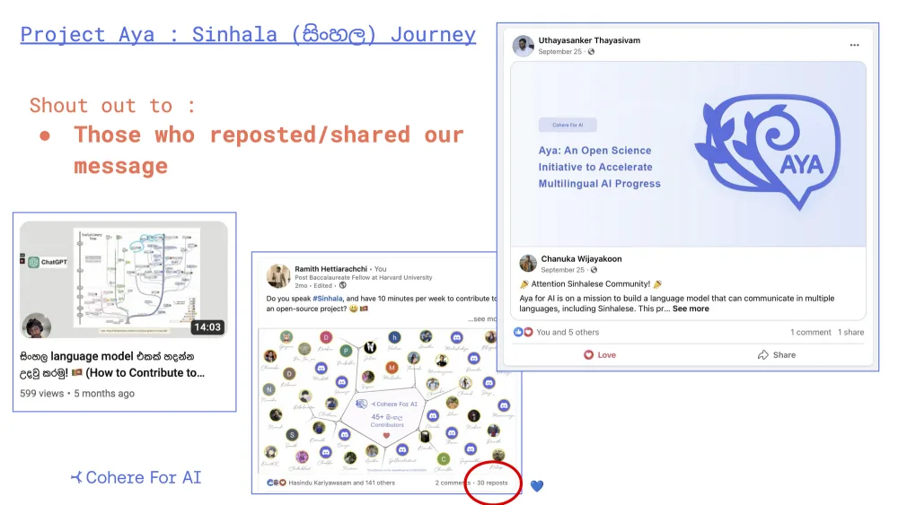 Project Aya Sinhala community journey